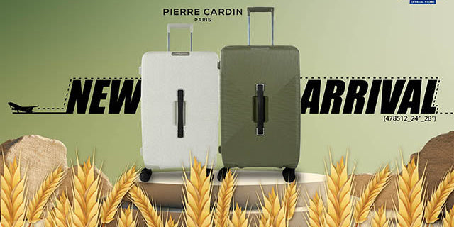 Pierre Cardin's Wheat Straw PP Trolley Cases