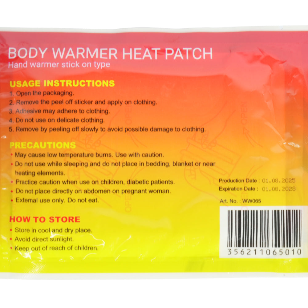 BODY WARMER HEAT PATCH - WW065